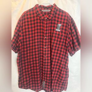 Harley Davidson Button up plaid shirt Red/Black Sz 2XL